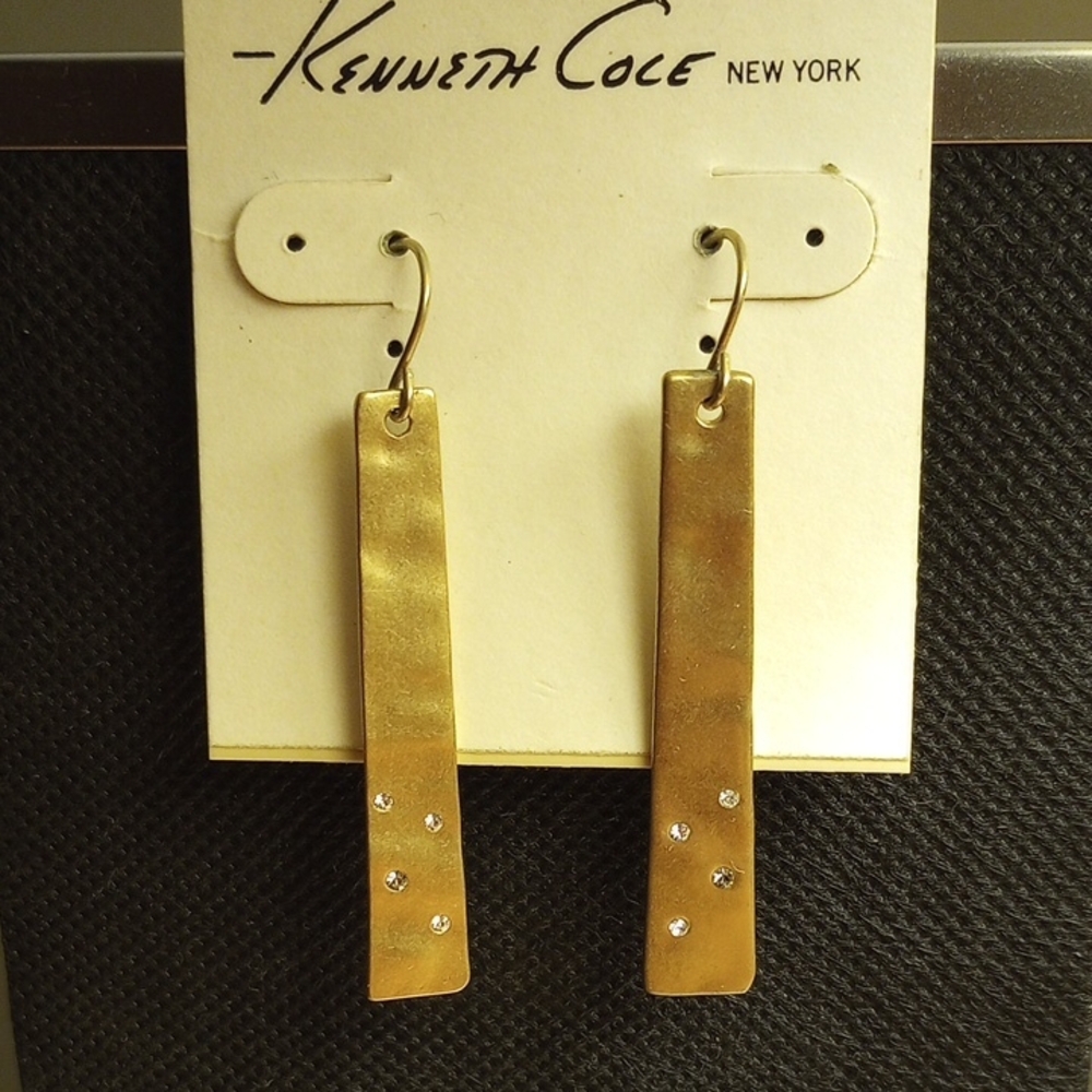 Kenneth Cole New York Gold Drop Earrings